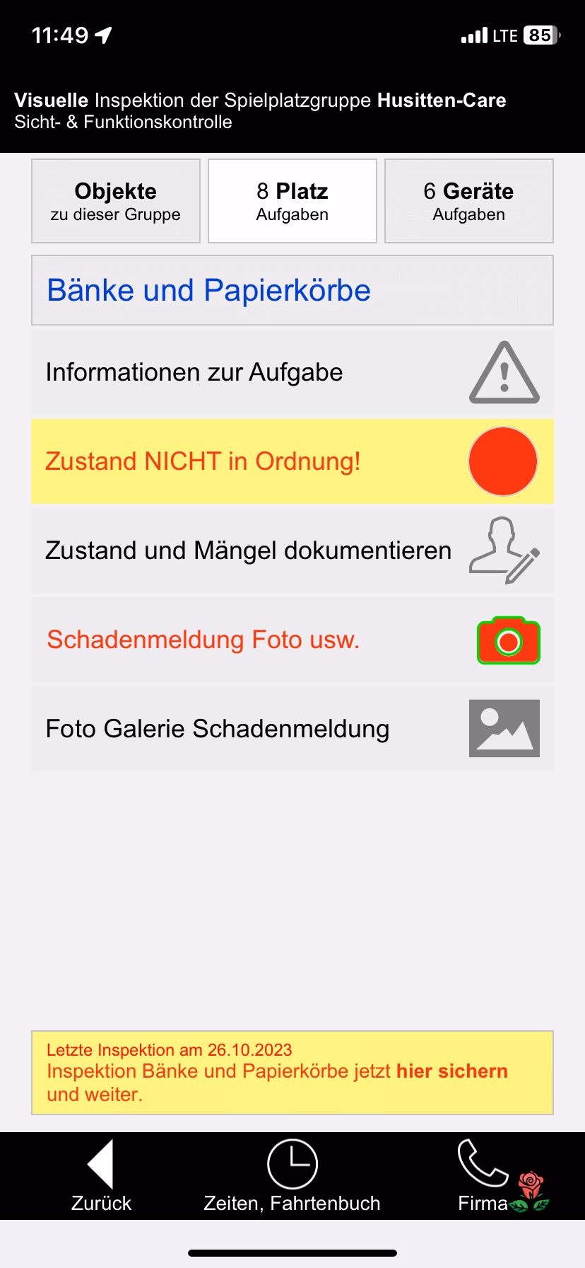 Platzkontrolle